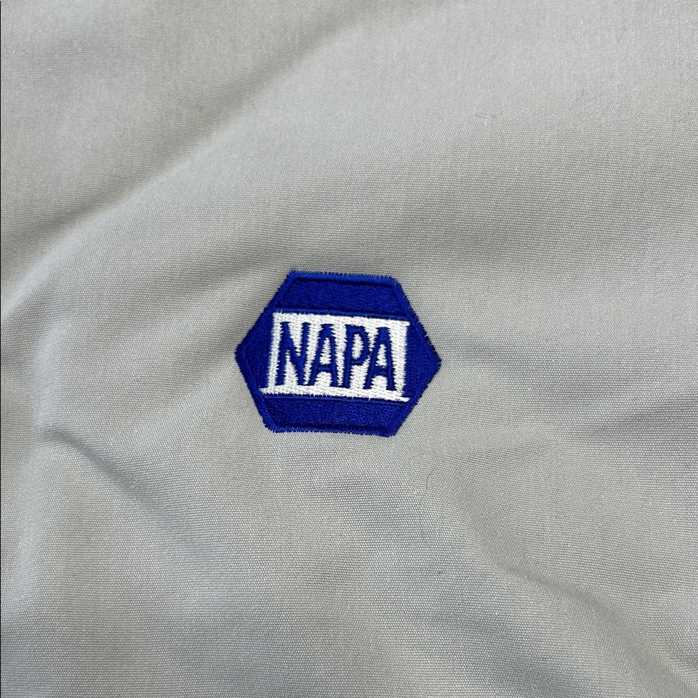 NAPA Gray Bomber Jacket Made in USA Size XL - Picture 7 of 8